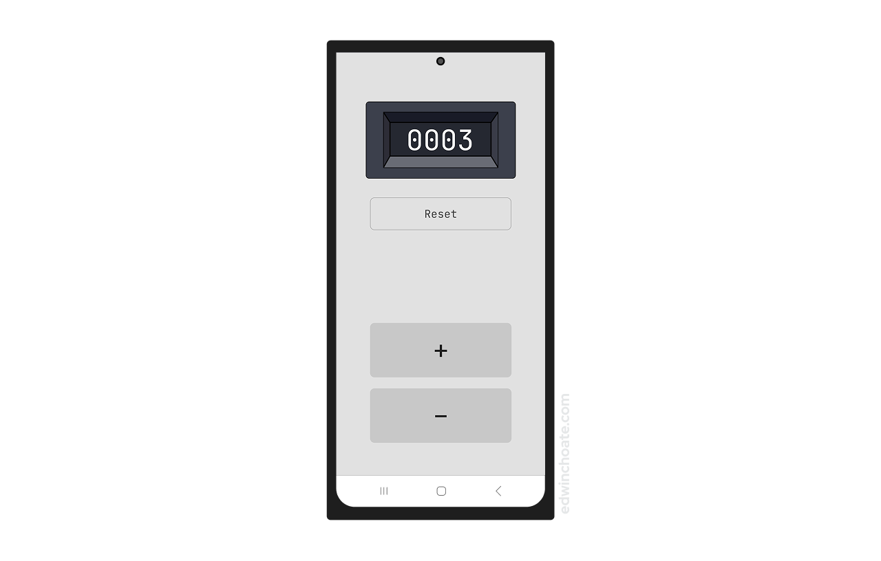 a screenshot of the coded version of the app